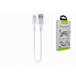 Cable MicroUSB Carga Rápida 2.4A 100cm Cubierta PVC