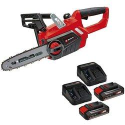 Einhell Power X-Change 18V Motosierra de batería GE-LC 18 Li-Solo + Batería y cargador PXC-Starter kit (18 V, 2 baterías, Longitud de la cuchilla:...