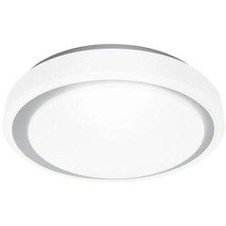 Ledvance Smart+ WiFi Plafón LED redondo Moon (24 W, Ø x Al: 380 x 85 mm, Blanco/Plateado, Blanco cálido)