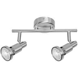 Ledvance Regleta LED (5,2 W, L x An x Al: 275 x 80 x 146 mm, Níquel mate, Blanco cálido, 2 ud.)