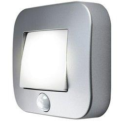 Luz led a pilas ledvance nightlux hall plateada con sensor