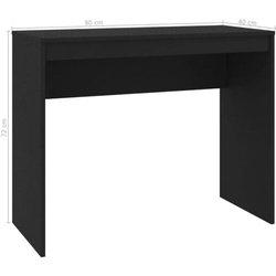 Escritorio negro 90x40x72 cm madera multicapa