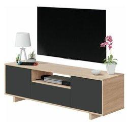 duehome Mueble de TV roble canadian y antracita