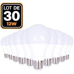 30 Bombillas LED E27 12W Blanco frio 6000K EUROPALAMP