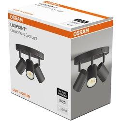 Osram luxpoint® foco cilíndrico triple gu10 ajustable negro