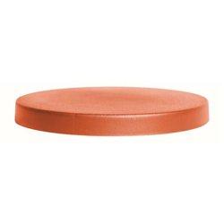 Plataforma movil para macetas prosperplast de plastico redonda con 4 ruedas 29,2 x 29,2 x 4 cm en color terracota