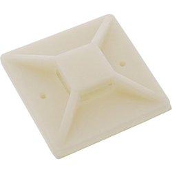 Inline cable tie mounts adhesivo 40x40mm blanco 10 uds.