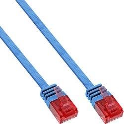 Inline flat ultraslim cable de red u/utp cat.6 gigabit ready blue 0.5m