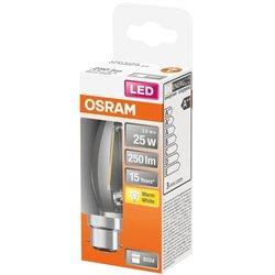 Bombilla led osram b b22d transparente 2,5w 250lm 2700k ip20 300 ° [lv-4058075451636]