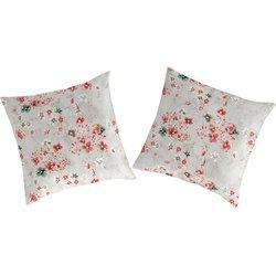 Funda de almohada (2) lindsay verde/rosa/beige 65x65(2) cm