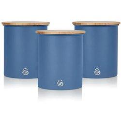 Botellas de Cocina SWAN 3 x 0,84L (17 x 13 x 13cm - Acero al Carbono - Azul)