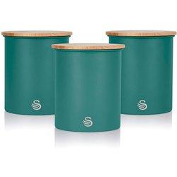 Botellas de Cocina SWAN 3 x 0,84L (17 x 13 x 13cm - Acero al Carbono - Verde)