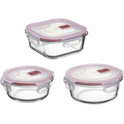 Tatay cook & eat - set de 3 recipientes en vidrio borosilicato. aptos horno