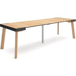 Mesa Consola extensible 260 Para 12 comensales Patas de madera Roble