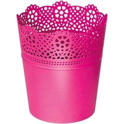 Maceta PROSPERPLAST Lace (Rosa - 16 x 18.5 cm)