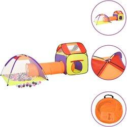 Tienda de juego de niños con 250 bolas multicolor 338x123x111cm