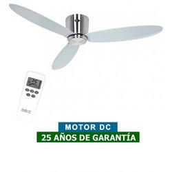 Ventilador de techo casafan 313280 eco plano ii 132cm gris / cromo cepillado