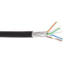 Cable de red inline s/ftp pimf cat.6a libre de halógenos 500mhz negro 100m