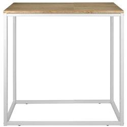 Consola DS MUEBLES iCub (Blanco - 35 x 120 x 82 cm - Madera y Metal)