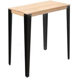 Consola BOX FURNITURE Lunds (Negro - Madera y Acero - 110 x 39 x 110 cm)