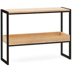 Consola BOX FURNITURE iCub (Negro - Madera y Acero - 120 x 32 x 75 cm)