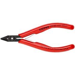 Knipex 75 02 125 - alicate de corte diagonal para electrónica 125 mm con mangos pvc. filos con bisel.