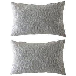 2 fundas de cojín jacquard tevere-b 30x50 cm gris