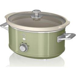 Slow Cooker SWAN 3,5L (33,2 x 22 x 26,5 cm - Ceramico- Verde)