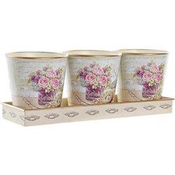 Conjunto de 3 Macetas DKD HOME DECOR (PVC - 12 x 38 x 14 cm)