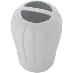 Fisura – porta utensilios original con forma de gorro de cocina. soporte para utensilios de cerámica. organizador de cocina blanco. 12 x 12 x 22,5 cm.