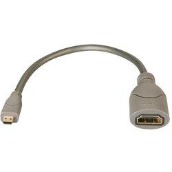 Cable HDMI LINDY (Micro HDMI - 15 cm - Gris)