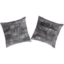 2 fundas de almohada kiniar 65x65 cm gris oscuro