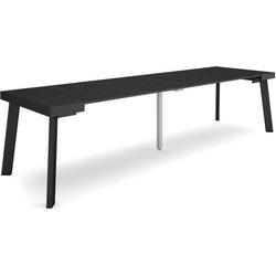 Mesa Consola extensible 300 Para 14 comensales Patas de madera Negro