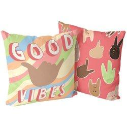 Good vibes funda de cojín decorativo 50x50 cm (pack de 2)