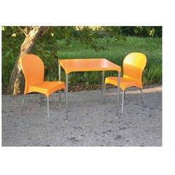 Mesa ermes naranja 75x75