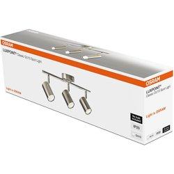 Osram luxpoint® foco cilíndrico triple lineal gu10 ajustable níquel satinado