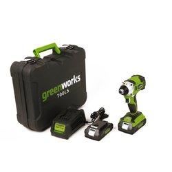 Atornillador de impacto a batería greenworks sin escobillas gd24id (sin batería ni cargador) - greenworks