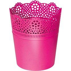 Maceta PROSPERPLAST Lace (Rosa - 18 x 21 cm)