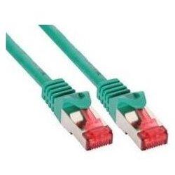 Cable de red inline s/ftp pimf cat.6 250mhz pvc cobre verde 0.25m