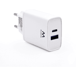 ewent cargador rapido q3 20w usb-c y usb-a