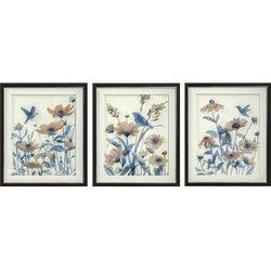 Cuadro Dkd Home Decor Bloemen 50 X 2 X 60 Cm 3 Pzas