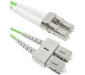 Cable de Fibra Óptica BEMATIK Om5 Multimodo Duplex 50?m/125?m Lc/Pc para Sc/Pc 100Gb de 15 M