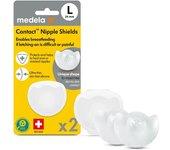 Medela Contact Protectores De Pezones De Silicona Talla L X2