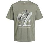 Camiseta jack & jones jcotint tee ss crew neck verde