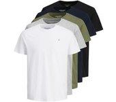 Camiseta jack and jones jorjxj 5pk mp white hombre