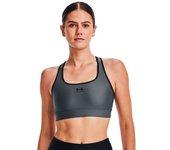 Sujetador de Mujer UNDER ARMOUR Sin Relleno Heatgear Gris (S)