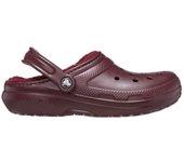 Zuecos crocs classic lined dark cherry