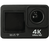 Videocámara deportiva - SK8 Élite Plus, Calidad 4K, MP4, 20 MP, Micro USB y HDMI Out, Negro