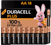 Juego de 18 pilas DURACELL Aa Plus