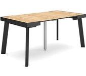 Mesa Consola extensible 160 Para 8 comensales Patas de madera Roble